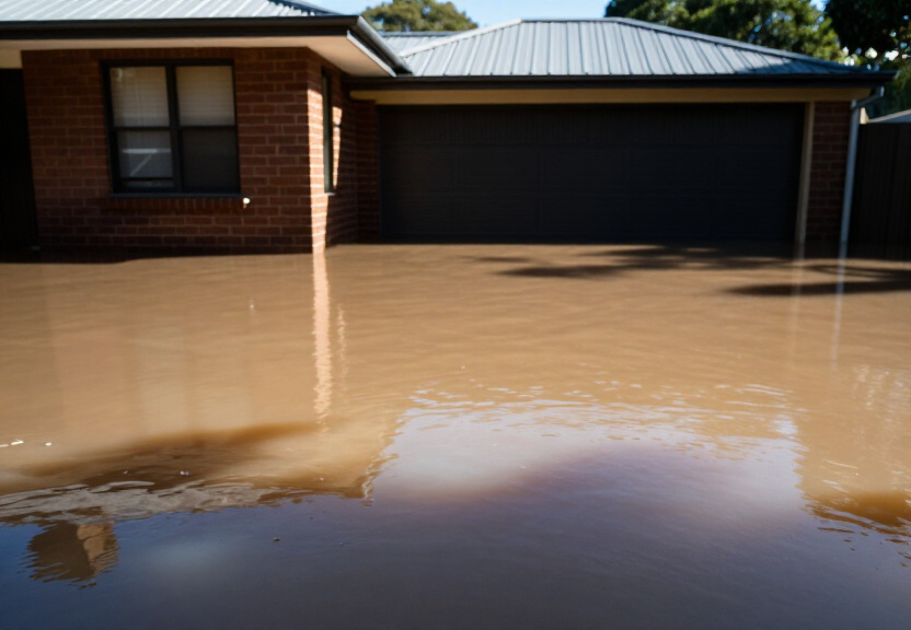 Before and After Flood Damage Recovery